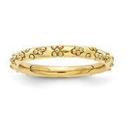 Gold Plated Sterling Silver Textured Ring