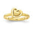 Gold Plated Sterling Silver Heart Ring