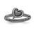 Sterling Silver Black-plated Heart Ring