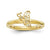 Gold Plated Sterling Silver Butterfly With Diamond Ring