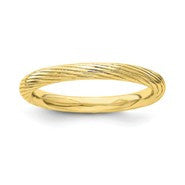 Gold Plated Sterling Silver Textured Ring