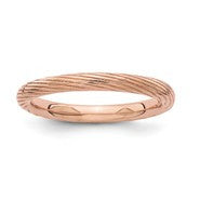 18k Rose Gold Plated Sterling SilverTextured Ring