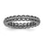 Sterling Silver Black-plated Carved With Diamond Ring