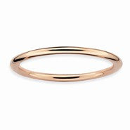 18k Rose Gold Sterling Silver Polished Ring