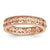 18k Rose Gold Plated Sterling SilverCarved Band, Size 6, Jewelry Ring