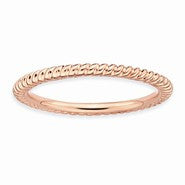 18k Rose Gold Plated Sterling SilverTwisted Ring