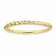 Gold Plated Sterling Silver Twisted Ring