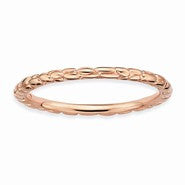 18k Rose Gold Plated Sterling SilverTwisted Ring