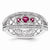 Sterling Silver Created Ruby & White Sapphire Flip Ring