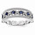 Sterling Silver Created Blue/White Sapphire Flip Ring