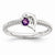 Sterling Silver Amethyst & Diamond Dolphin Ring