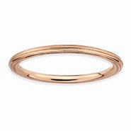 18k Rose Gold Plated Sterling SilverStep-down Ring