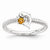 Sterling Silver Citrine & Diamond Dolphin Ring