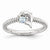 Sterling Silver Blue Topaz & Diamond Dolphin Ring