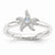 Sterling Silver Blue Topaz Starfish Ring