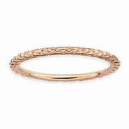 18k Rose Gold Plated Sterling SilverCriss-cross Ring