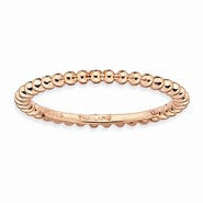 18k Rose Gold Plated Sterling SilverRing, Size 8, Jewelry Ring