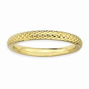 18k Gold Plated Sterling Silver Cable Ring