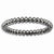 Sterling Silver Black-plated Beaded Ring