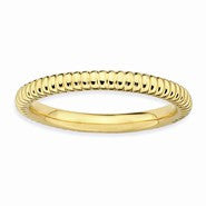 18k Gold Plated Sterling Silver Rice Ring