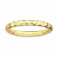 Gold Plated Sterling Silver Hammered Ring