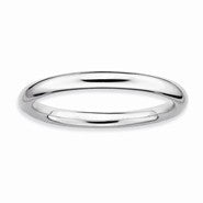 Sterling Silver w/Rhodium Polished Ring