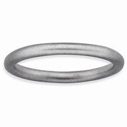 Sterling Silver Rhodium Satin Ring