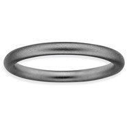 Sterling Silver Black-plated Satin Ring