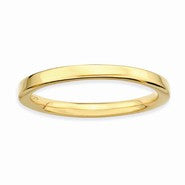 18k Gold Plated Sterling Silver Polished Ring