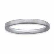 Sterling Silver w/Rhodium Satin Ring