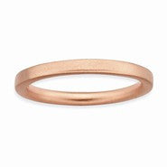 18k Rose Gold Plated Sterling SilverSatin Ring