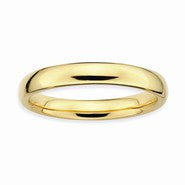 18k Gold Plated Sterling Silver Polished Ring