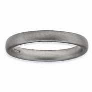 Sterling Silver w/Rhodium Satin Ring