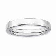 Sterling Silver Rhodium Ring