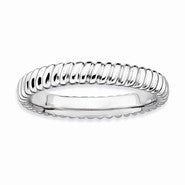 Sterling Silver w/Rhodium Ring