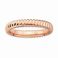 18k Rose Gold Plated Sterling SilverRing, Size 5, Jewelry Ring