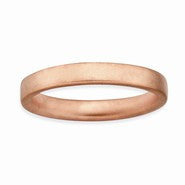 18k Rose Gold Plated Sterling SilverSatin Ring