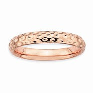 18k Rose Gold Plated Sterling SilverRing, Size 9, Jewelry Ring