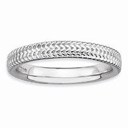 Sterling Silver Rhodium Ring