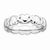 Sterling Silver Rhodium Hearts Ring