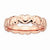 18k Rose Gold Plated Sterling SilverHearts Ring