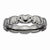 Sterling Silver Black-plated Hearts Ring