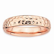 18k Rose Gold Plated Sterling SilverRing, Size 9, Jewelry Ring