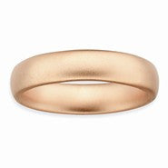 18k Rose Gold Plated Sterling SilverSatin Ring