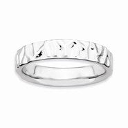 Sterling Silver Rhodium Ring