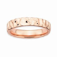 18k Rose Gold Plated Sterling SilverRing, Size 7, Jewelry Ring