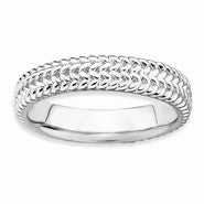 Sterling Silver w/Rhodium Ring