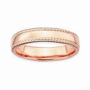 18k Rose Gold Plated Sterling SilverRing, Size 9, Jewelry Ring