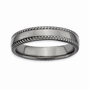 Sterling Silver Black-plated Ring