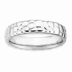 Sterling Silver Rhodium Ring